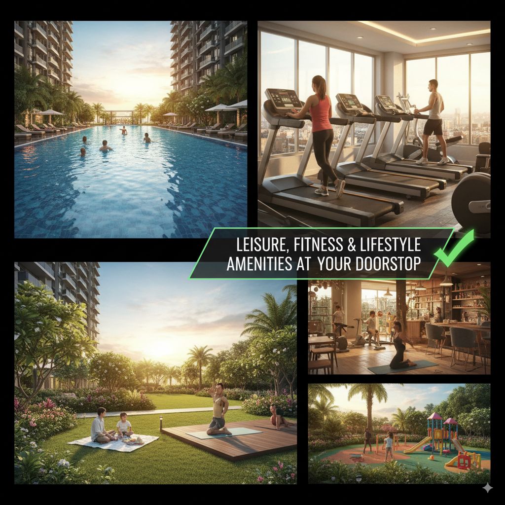 An impression of the amenities at Sunteck One World